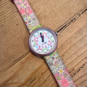 FlikFlak Swiss Kids' Pink Floral Watch